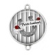 Connecteur Cabochon Argent - porte bonheur