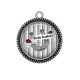 Pendentif Cabochon Argent - porte bonheur