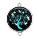 Connecteur Cabochon Argent - arbre de vie