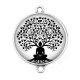 Connecteur Cabochon Argent - arbre de vie