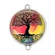 Connecteur Cabochon Argent - arbre de vie