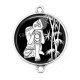Connecteur Cabochon Argent - méditation