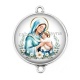 Connecteur Cabochon Argent - vierge