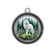 Pendentif Cabochon Argent - loup