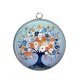 Pendentif Cabochon Argent - arbre de vie