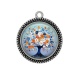 Pendentif Cabochon Argent - arbre de vie