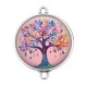 Connecteur Cabochon Argent - arbre de vie
