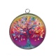 Pendentif Cabochon Argent - arbre de vie
