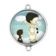 Connecteur Cabochon Argent - enfant
