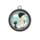 Pendentif Cabochon Argent - enfant