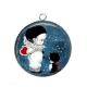 Pendentif Cabochon Argent - enfant