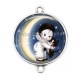Connecteur Cabochon Argent - enfant