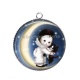 Pendentif Cabochon Argent - enfant