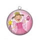 Pendentif Cabochon Argent - petite fille