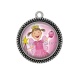 Pendentif Cabochon Argent - petite fille