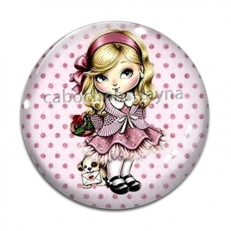 Cabochon Verre - petite fille