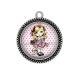 Pendentif Cabochon Argent - petite fille