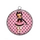 Pendentif Cabochon Argent - petite fille