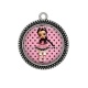 Pendentif Cabochon Argent - petite fille