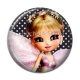 Cabochon Résine - petite fille fée