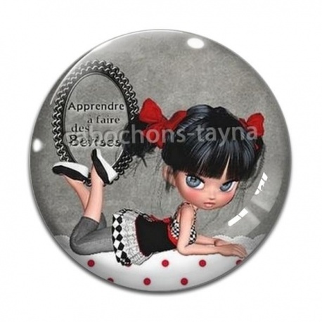 Cabochon Verre - petite fille