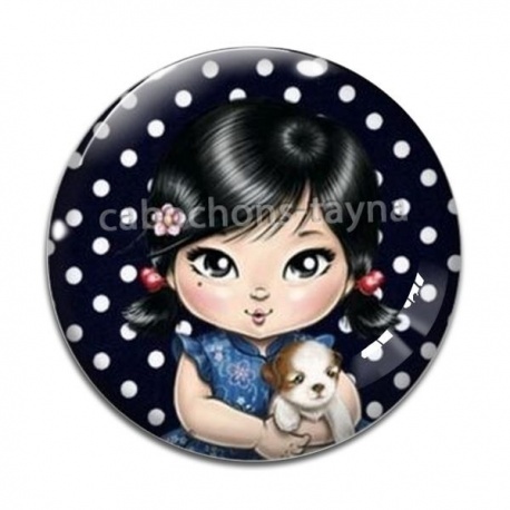 Cabochon Verre - petite fille