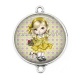 Connecteur Cabochon Argent - petite fille