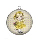 Pendentif Cabochon Argent - petite fille