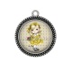 Pendentif Cabochon Argent - petite fille