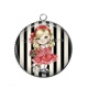 Pendentif Cabochon Argent - petite fille