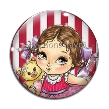 Cabochon Verre - petite fille