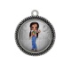 Pendentif Cabochon Argent - petite fille