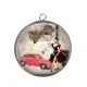 Pendentif Cabochon Argent - pin up