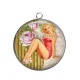 Pendentif Cabochon Argent - pin up