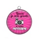Pendentif Cabochon Argent - quand je serai grand je serai photographe