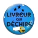 Cabochon Verre -  livreur qui déchire