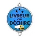 Connecteur Cabochon Argent -  livreur qui déchire