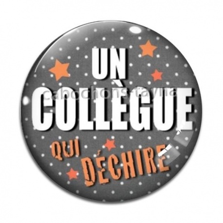 Cabochon Verre - un collègue qui déchire
