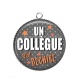 Pendentif Cabochon Argent - un collègue qui déchire