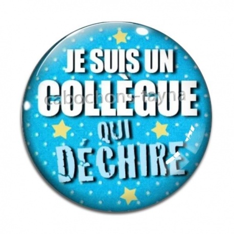 Cabochon Verre - un collègue qui déchire