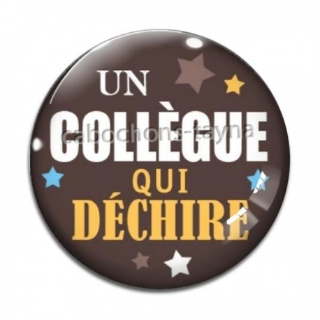 Cabochon Verre - un collègue qui déchire