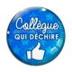 Cabochon Verre - collègue qui déchire