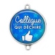 Connecteur Cabochon Argent - collègue qui déchire