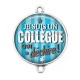Connecteur Cabochon Argent - collègue qui déchire