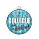 Pendentif Cabochon Argent - collègue qui déchire