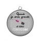 Pendentif Cabochon Argent - quand je serai grande je serai esthéticienne