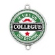 Connecteur Cabochon Argent - collègue qui déchire