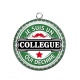 Pendentif Cabochon Argent - collègue qui déchire