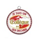Pendentif Cabochon Argent - collègue qui déchire