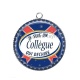 Pendentif Cabochon Argent - collègue qui déchire